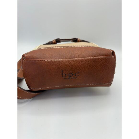 b.o.c Born Concept Crossbody Shoulder Bag Ivory/Saddle GUC - Picture 4 of 5